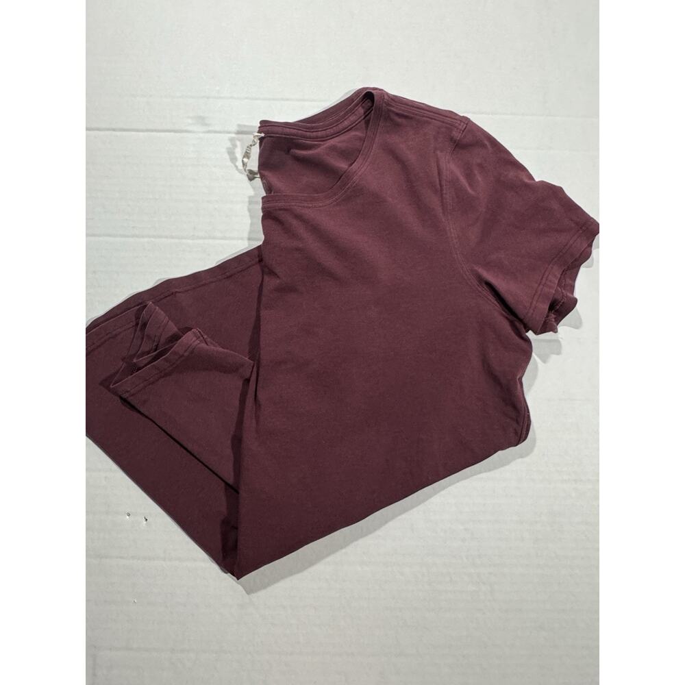 Lululemon Women's Solid Purple Crew Neck Short Sleeve Stretch Pullover T-Shirt - Picture 4 of 5